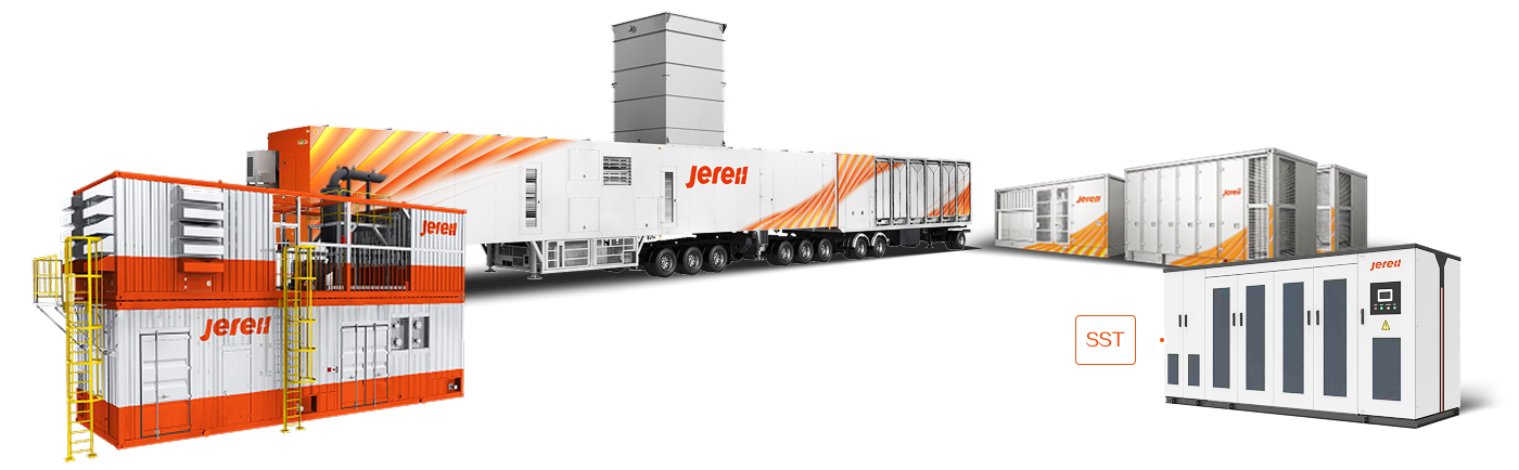 Gas Turbine Gensets + Hybrid Energy Storage + SST (solid state transformer)
