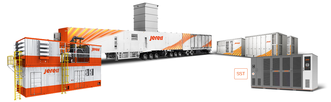 Gas Turbine Gensets + Hybrid Energy Storage + SST (solid state transformer)
